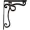 Ekena Millwork Orleans Wrought Iron Bracket, (Triple center brace), Antiqued Pale Gold 2"W x 12"D x 15"H BKTM02X12X15TOLAPG - alternate 5
